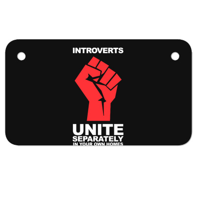 Dont Introverts Motorcycle License Plate Designed By Warning