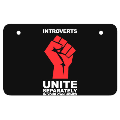 Dont Introverts Atv License Plate Designed By Warning