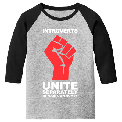 Dont Introverts Youth 3/4 Sleeve Designed By Warning