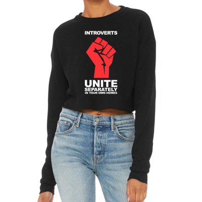 Dont Introverts Cropped Sweater Designed By Warning
