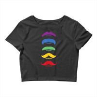 Top 5 Rainbow Moustache Styles For Gay Pride Parade Crop Top | Artistshot