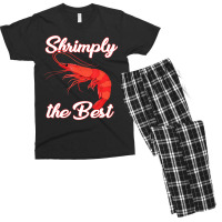 Shrimp Saying Seafood Lover Men's T-shirt Pajama Set | Artistshot