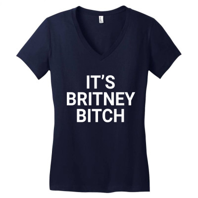 Britney New Album Women's V-neck T-shirt Designed By Warning