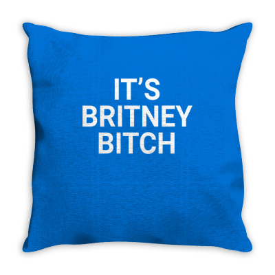 Britney New Album Throw Pillow Designed By Warning