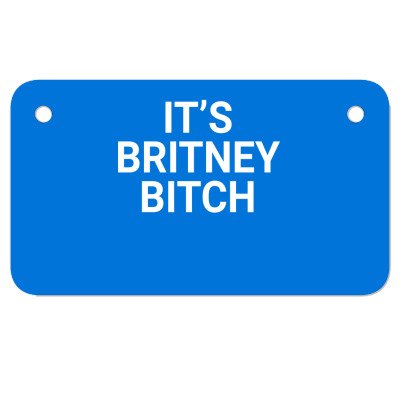 Britney New Album Motorcycle License Plate Designed By Warning