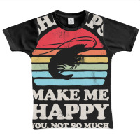 Shrimps Make Me Happy Shrimp Sea Animal Seafood Retro Men Graphic Youth T-shirt | Artistshot