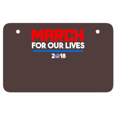 For Our Lives 2018 T Shirts Atv License Plate Designed By Warning