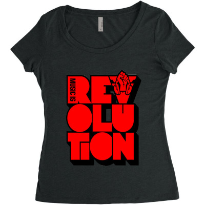 Revolution Music Carlcox Women's Triblend Scoop T-shirt Designed By Warning