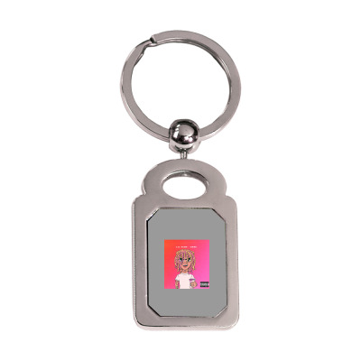 Rapper New Album Silver Rectangle Keychain Designed By Warning