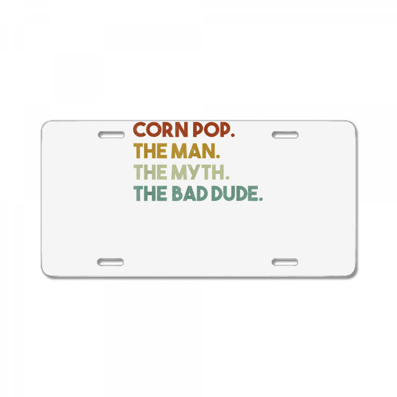 Vintage Corn Pop Was A Bad Dude Funny T Shirt License Plate | Artistshot