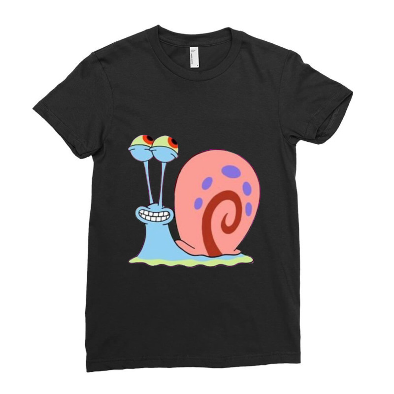 Happy Gary The Snail Ladies Fitted T-Shirt by SandraDelpha | Artistshot