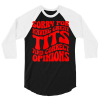 Womens Sorry For Having Great Tita And Correct Opinions Groovy V Neck 3/4 Sleeve Shirt | Artistshot