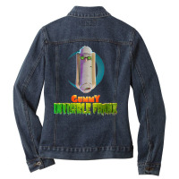 Trending Halloweeners - Gummy Invisible Wiener Ladies Denim Jacket | Artistshot