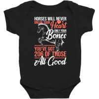 Horse Rider   Horses Will Never Break Your Heart   Horse T Shirt Baby Bodysuit | Artistshot