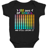 100 Days Of School And Still Loving It Hearts Cool 100th Day T Shirt Baby Bodysuit | Artistshot