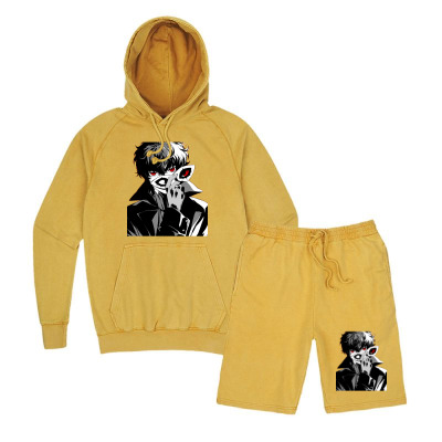 Anime Series Vintage Hoodie And Short Set Designed By Warning
