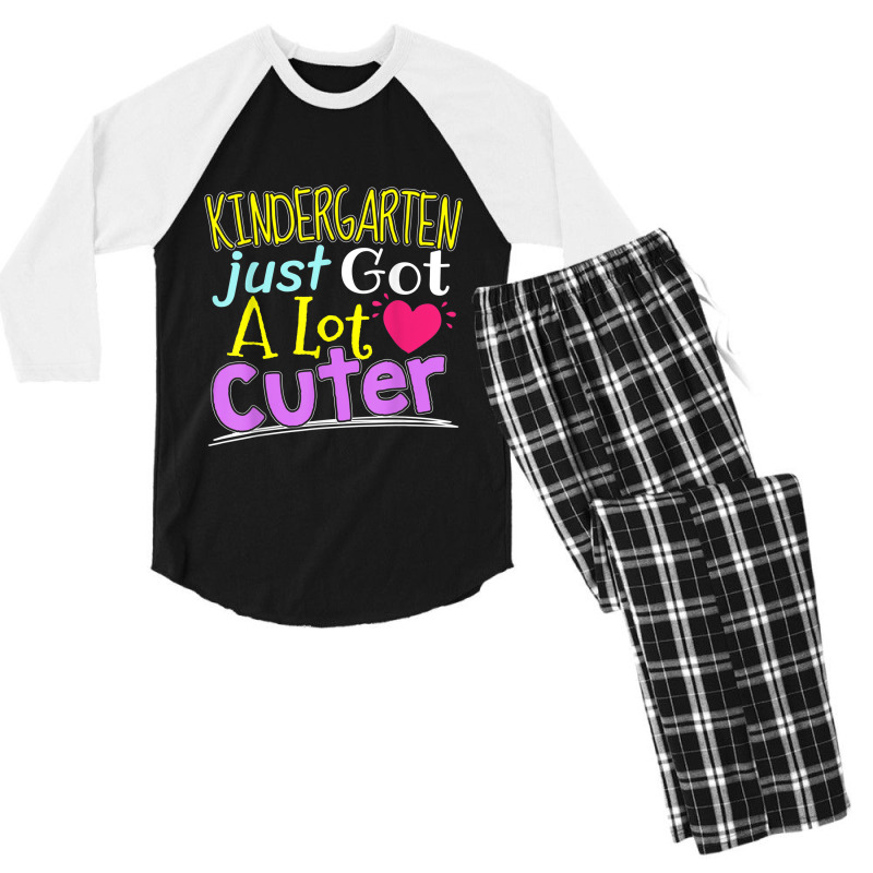 Kindergarten Just Got A Lot Cuter Girls School Men's 3/4 Sleeve Pajama Set | Artistshot