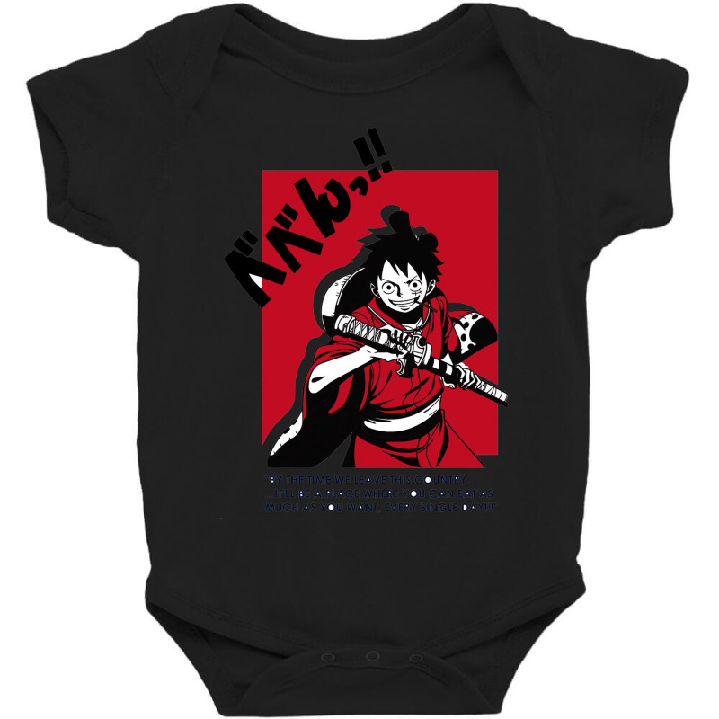 Anime One Piece Luffytaro Straw Hat Baby Bodysuit by Duobae | Artistshot