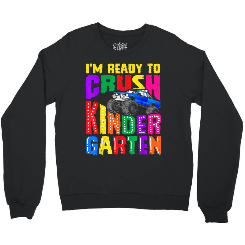 Kindergarten Monster Truck Back To School Boys Gift Crewneck Sweatshirt | Artistshot