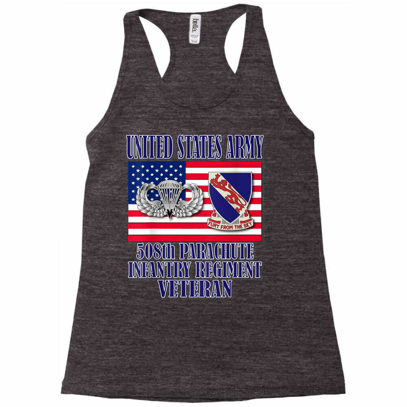 508th Parachute Infantry Regiment Veteran (back Design) T Shirt Racerback Tank by kaykemyjoa | Artistshot