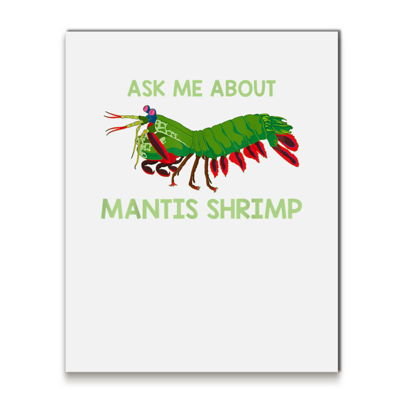 Crustacean Quote Ask Me About Mantis Shrimp T Shirt Metal Print Vertical | Artistshot