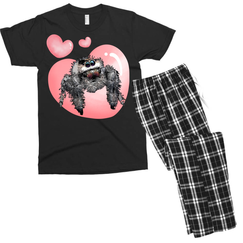 Cute Jumping Spider Love, Regal Spooner, Arachnid Valentines Pullover Men's T-shirt Pajama Set by wiltoban | Artistshot