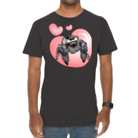 Cute Jumping Spider Love, Regal Spooner, Arachnid Valentines Pullover Vintage T-shirt | Artistshot