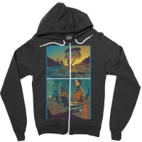 Oppenheim Group - Art Made By Ai Zipper Hoodie | Artistshot