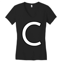 C  Alphabet Letter Capital Uppercase Word Number Mark T Shirt Women's V-neck T-shirt | Artistshot