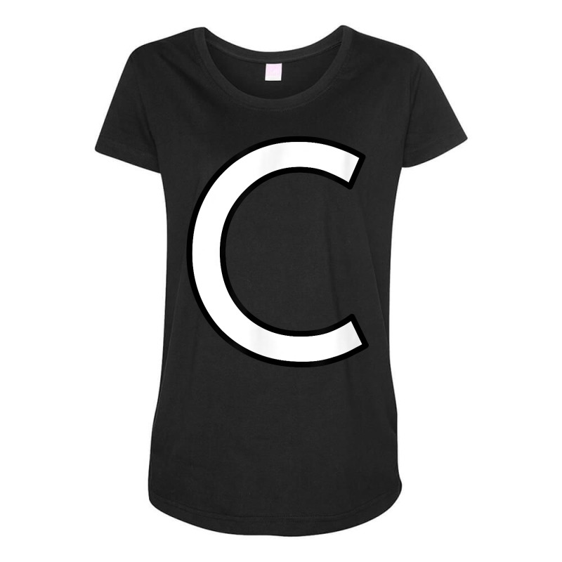 C  Alphabet Letter Capital Uppercase Word Number Mark T Shirt Maternity Scoop Neck T-shirt by pearleql2katnik | Artistshot