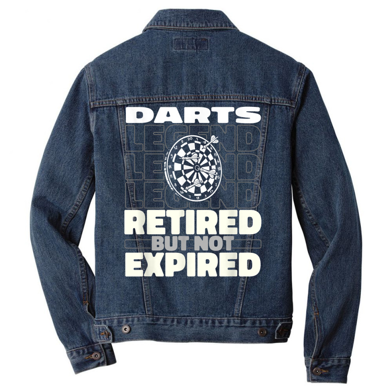 Darts Retired Dartboard   Arrow Darting T Shirt Men Denim Jacket by araceliphexy | Artistshot