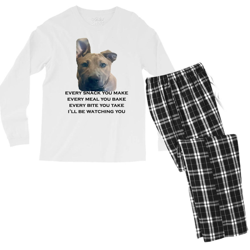 Barley I'll Be Watching You T Shirt Men's Long Sleeve Pajama Set | Artistshot