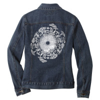 Mushroom Iris Mycology Foraging Mycologist Spore Print Premium T Shirt Ladies Denim Jacket | Artistshot