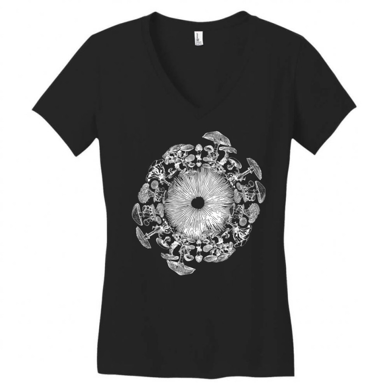 Mushroom Iris Mycology Foraging Mycologist Spore Print Premium T Shirt Women's V-Neck T-Shirt by puawhla | Artistshot