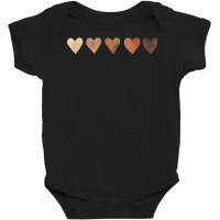 Diversity Heart Skin Tones Black Pride Melanin Kindness Gift T Shirt Baby Bodysuit | Artistshot