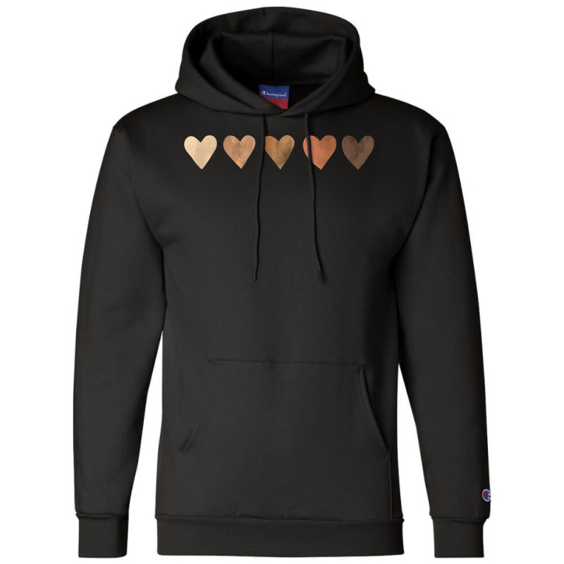 Diversity Heart Skin Tones Black Pride Melanin Kindness Gift T Shirt Champion Hoodie | Artistshot