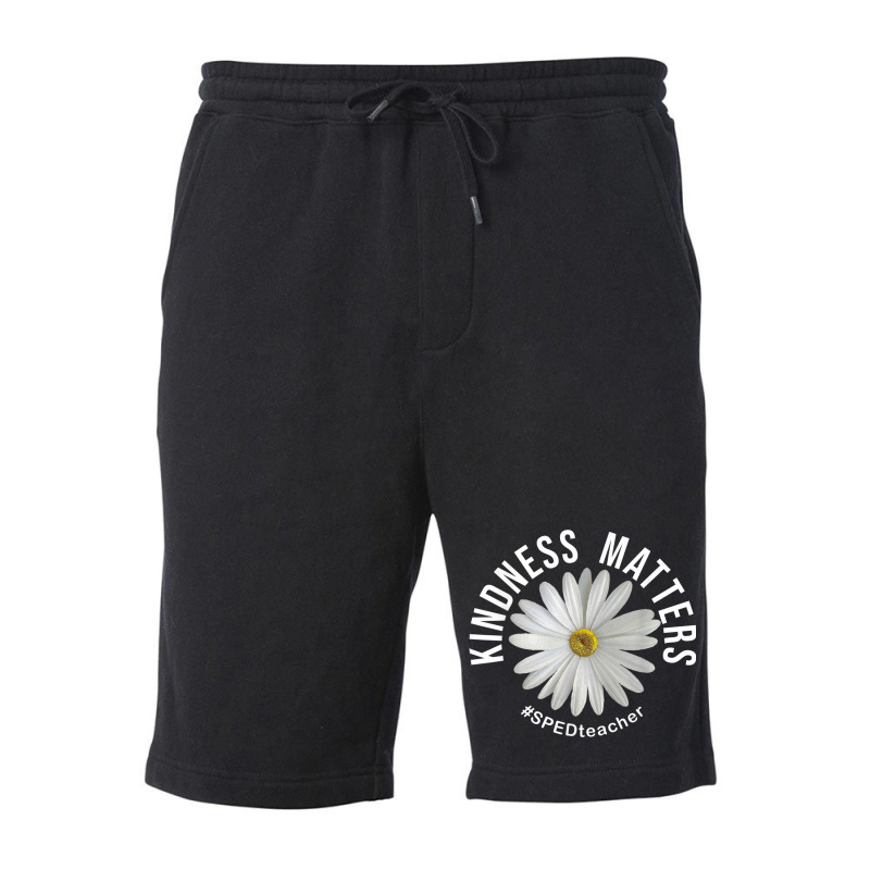 Kindness Matters Sped Teacher Anti Bullying Flower Fleece Short | Artistshot