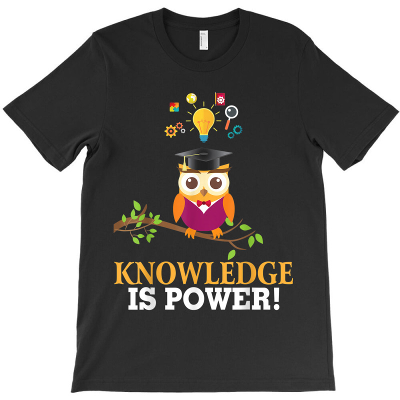 Knowledge Is Power  Owl Back To School Teacher Stud T-shirt | Artistshot