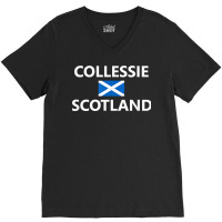 Collessie Scotland Scottish Flag City T Shirt V-neck Tee | Artistshot