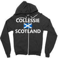 Collessie Scotland Scottish Flag City T Shirt Zipper Hoodie | Artistshot