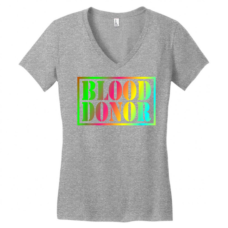 Blood Donor Rainbow Design, Donate Blood T Shirt Women's V-Neck T-Shirt by thunmzien | Artistshot