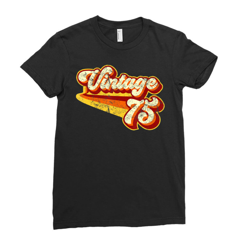 Hot Trend Vintage 1975 Distressed Ladies Fitted T-Shirt by haodinhvan1 | Artistshot