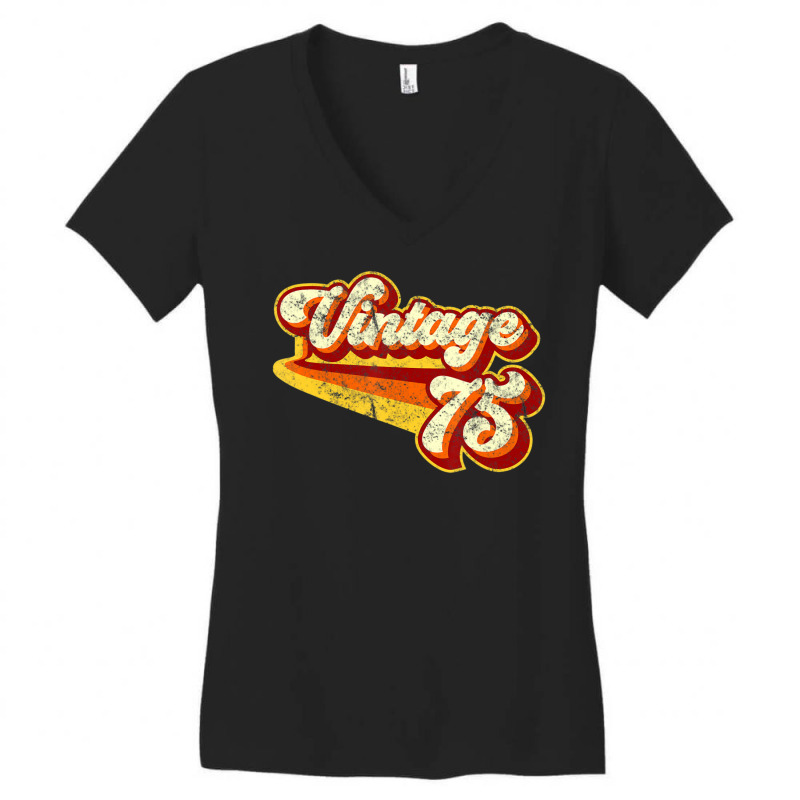 Hot Trend Vintage 1975 Distressed Women's V-Neck T-Shirt by haodinhvan1 | Artistshot