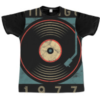 Limited Edition Vintage 1977 Birthday Vinyl Retro Turntable Dj Graphic T-shirt | Artistshot