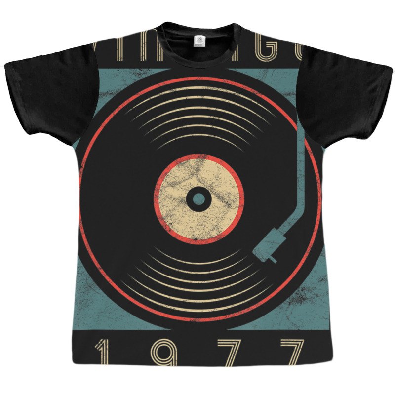 Limited Edition Vintage 1977 Birthday Vinyl Retro Turntable Dj Graphic T-shirt by haodinhvan1 | Artistshot