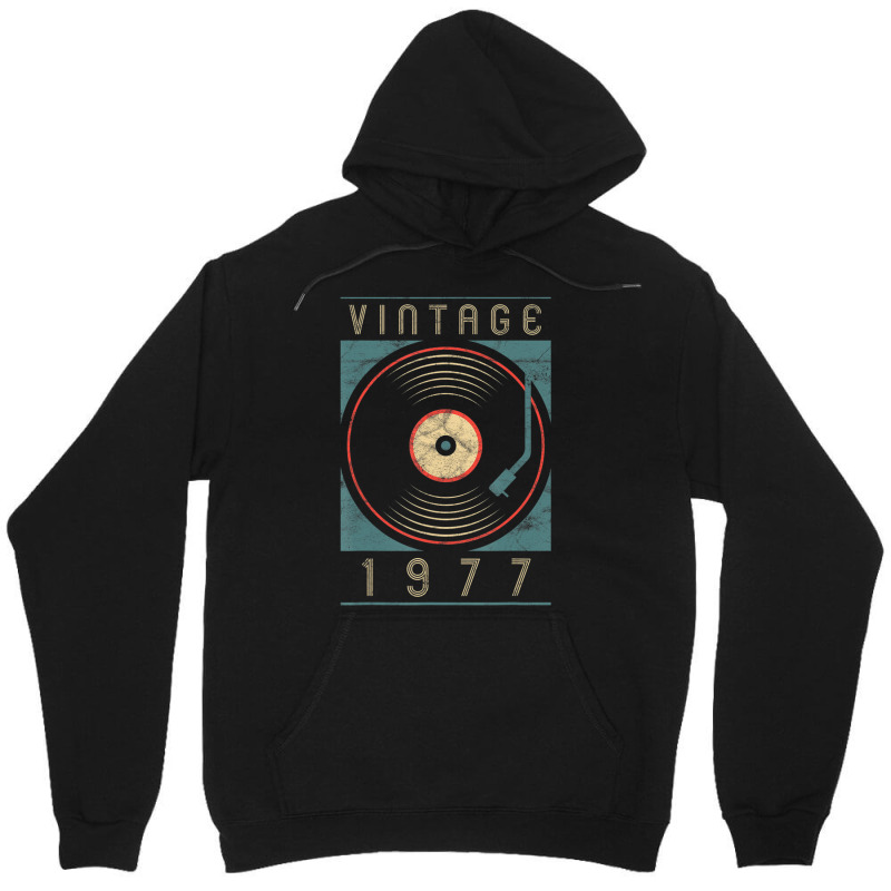 Limited Edition Vintage 1977 Birthday Vinyl Retro Turntable Dj Unisex Hoodie by haodinhvan1 | Artistshot