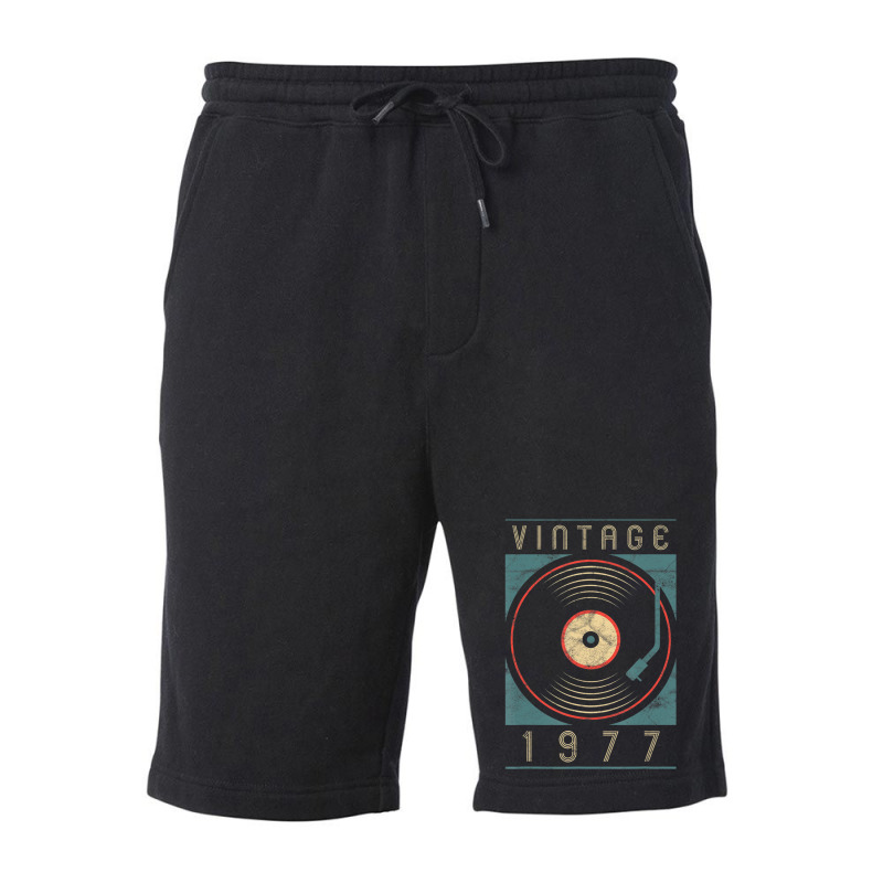 Limited Edition Vintage 1977 Birthday Vinyl Retro Turntable Dj Fleece Short by haodinhvan1 | Artistshot