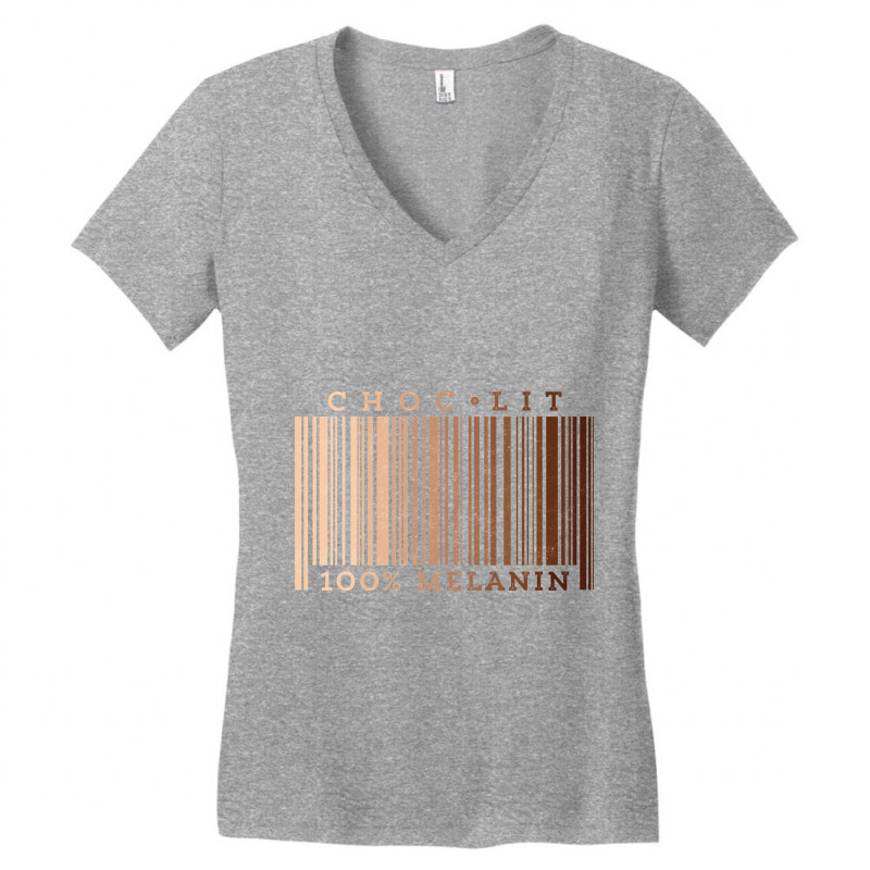 Choclit 100 Melanin Shades Black Pride Awesome Gift Classic Women's V-Neck T-Shirt by DonnaSchennum1234 | Artistshot