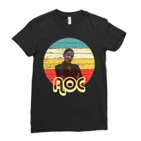 Trending Vintage Aoc Alexandria Ocasio Cortez For President Retro 70s Ladies Fitted T-shirt | Artistshot