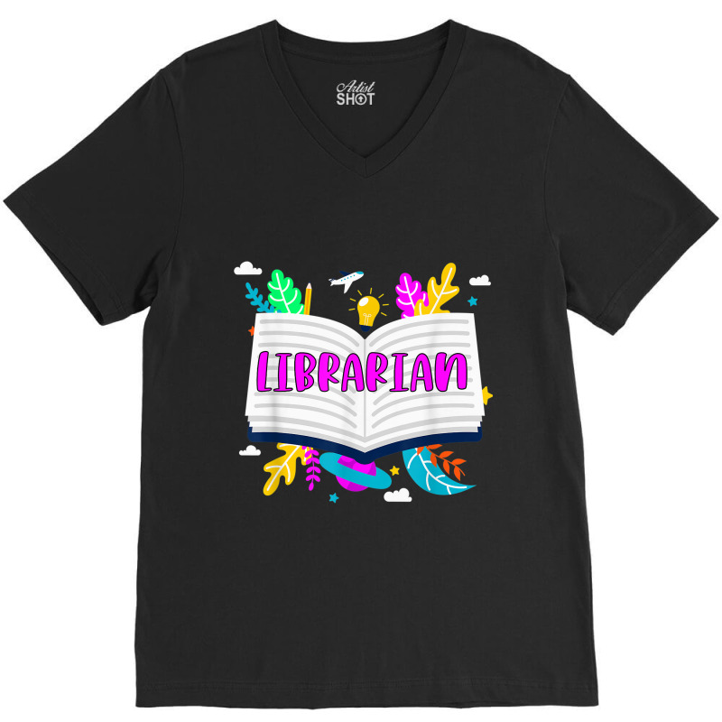 Librarian Appreciation Book Lover Bookworm Reading Gift V-neck Tee | Artistshot